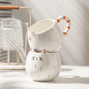 Rainy Cat Ceramic Cute Shape Drinking Cup