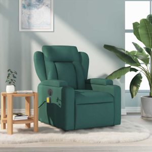 Massage Chair Dark Green Fabric