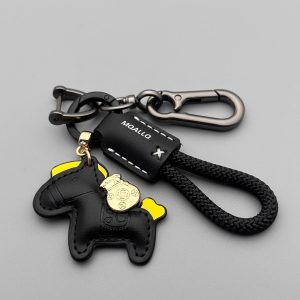 Immediately Rich Handmade Cowhide Car Key Ring Pendant Simple Personality
