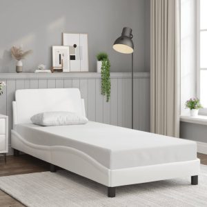 Bed Frame "Dover" White 90x200 cm Faux Leather