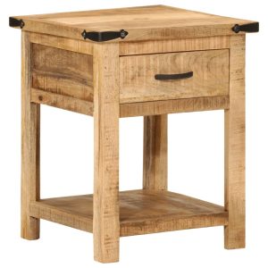 Bedside Table 40x40x50 cm Solid Mango Wood