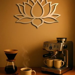 Large Modern Lotus Metal Wall Art - Gorgeous Living Room Decor To Charm Guests