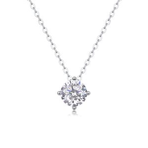 True Heart - A Fashionable And Luxurious Diamond Jewelry Pendant Set With 1-carat Moissan Diamond S925 Sterling Silver