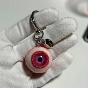 Devil's Eye Resin Heart-shape Item Halloween Eye Keychain