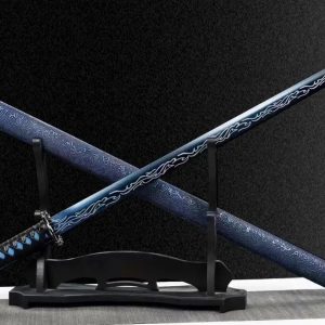 Blue Dragon Tang Horizontal Saber From Longquan One-piece High Manganese Steel Collectible Cold Weapon Unsharpened Not For Self-Defense