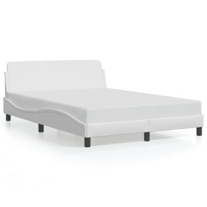 Bed Frame "Dover" White 140x200 cm Faux Leather
