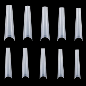 500Pcs False Nail Tips C Curve Half Cover French Nails Extra Long Fake