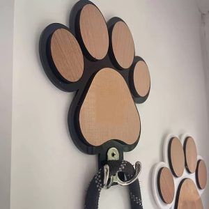 Household Fashion Wooden Foot Paw Print Hook