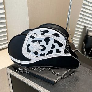 Retro Hat Bag 2025 New Style Temperament Fashion Color Matching Chain Bag Niche Simple Women's Shoulder Messenger Bag