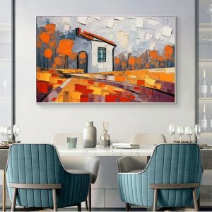 Handmade Oil Painting Canvas Wall Art Decoration Rural Landscape For Home Living Room Dining Room Decor Rolled Frameless Unstretched Painting
