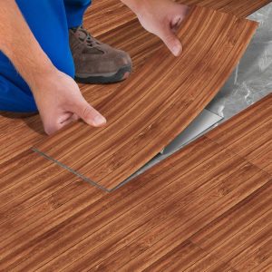 Self-adhesive Wall And Floor Tiles PVC Wood Grain Peel And Stick Floor Stickers Removable