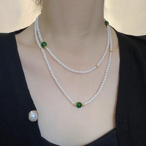 Female Temperament Multi-layer Twin Clavicle Chain