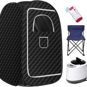 Ecoboom Home Portable Sauna Room, Full Body Home Sauna Room, Foldable Portable Steam Sauna Tent, Equipped With A 2.6L 1000W Steam Generator, Folding Chair, And Remote Control.