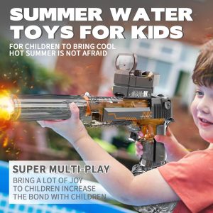 Transparent Desert Eagle Electric Water Gun - The Perfect Gift For Summer Holidays, Safe And Fun To Play