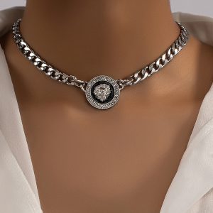 Diamond Lion's Head All-match Niche High-grade Necklace