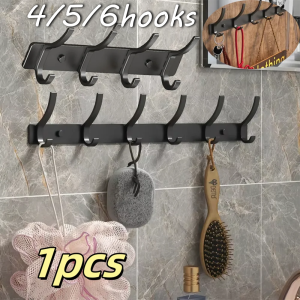 1pc Wall Mount Coat Rack Thickened Cloth Hook Bathroom Sticky Hook Towel Cloth Wall Hanger Iron Crafts For Wall Hanging