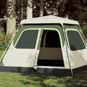 Dome Camping Tent 4 Persons Green Quick Release