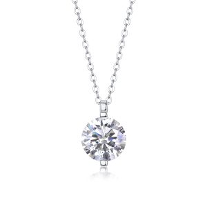 Time Lasts - A Fashionable And Luxurious Diamond Jewelry Pendant Set With 2-carat, 3-carat And 5-carat Moissan Diamonds, S925 Sterling Silver And Platinum Plating