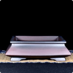 Handmade Purple Clay Flower Pot Rectangular Large Trough Old Tabletop