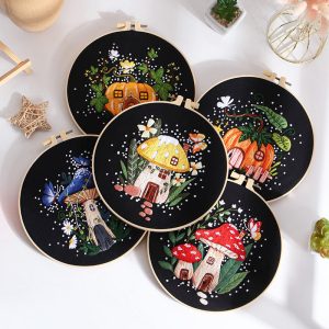 Mushroom Pumpkin Handmade Embroidery Material Package