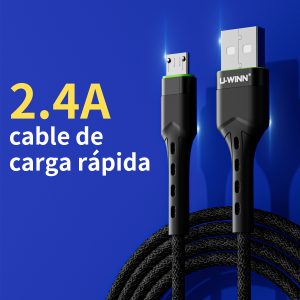 L203 Micro USB Cable 2.4A 1M Black USB 3.0 UWINN