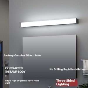 LED Mirror Headlight Bathroom Punch-free Simple Waterproof