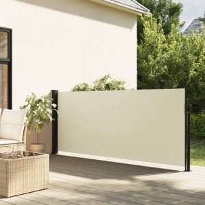 Side Awning Extendable Cream 117x300 cm