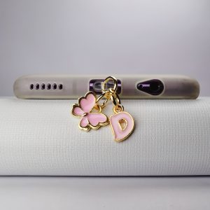 Pink Butterfly And Letters Dust Plug