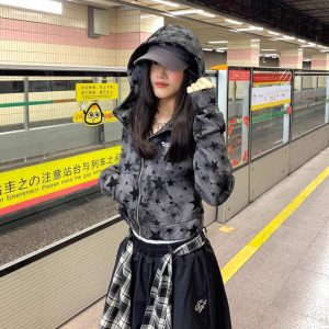 Women's Hot Girl Short Hood Top Loose