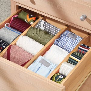 8pcs Bamboo Drawer Dividers