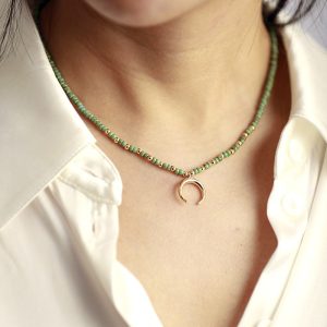 Light Luxury And Simplicity Pendant Gold-plated Bead Necklace Clavicle Chain Jewelry