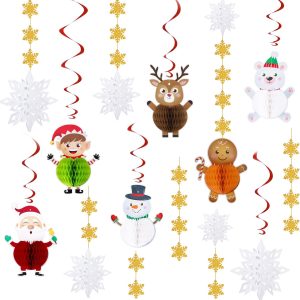 Christmas Honeycomb Ball Ornament Set