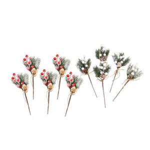 Christmas Artificial Berry Branch Floral Cuttings For Table Centerpieces