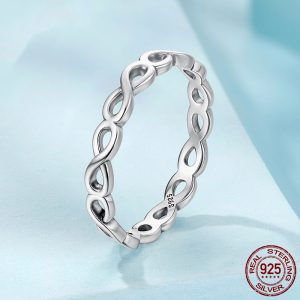 S925 Sterling Silver Infinite Symbol Ring