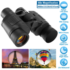 Portable HD Binoculars With FMC Lens Low Light Night Vision Telescope