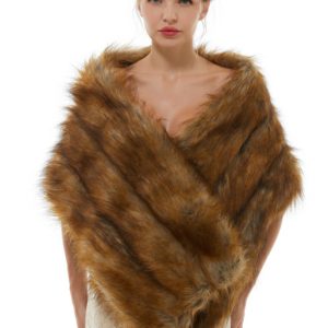 Simple And Stylish Faux Fur Shawl