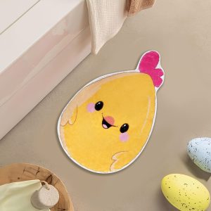 Chick Bathroom Rug 24x15 Inch Spring Welcome Doormat Cute Non-Slip Washable Carpet For Bathroom Bedroom Living Room Spring Bathroom Decor Easter Decoration For Easter Mother's Day Party Birthday Gift