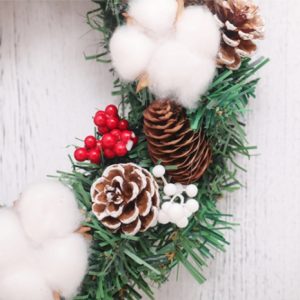 Modern Minimalist Christmas Wreaths For Front Door - 11.81in PVC Outdoor Decor, Perfect Winter Wreaths For Holiday Door Hanging And Festive Scene Decoration