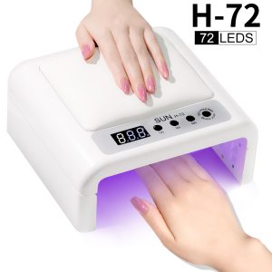 UV Led Nail Lamp For Gel Nail Polish Press On Nails Curing,  Large UV Nail Light Curing Nail Dryer With Nail Arm Rest For Nail Art Nail Technician Salon Use