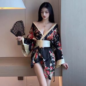 Women's Bow Printed Sexy Japanese-style Dress