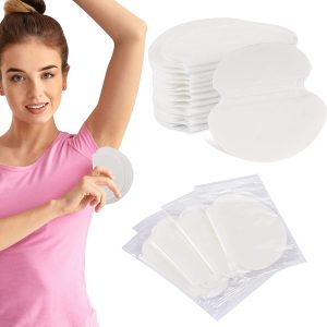 120 Pcs Armpit Sweat Pads Underarm Sweat Pads For Women And Men Pure Cotton Disposable Underarm Pads Sweat Absorption Comfortable Extra Adhesive Unflavored, Non Visible-Clearance