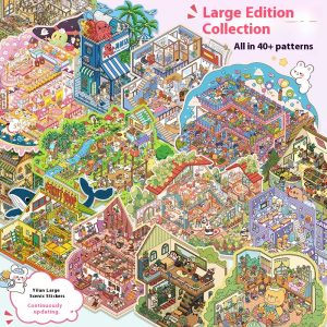 Landscape Three-dimensional Scene Miniature Stickers