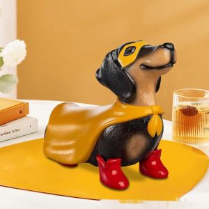 New Superhero Dachshund Resin LED Ornaments