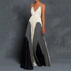 Women's Slim-fit Color Matching Suspender Skirt