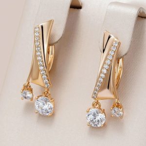 Women's All-match Earrings Autumn New Fashion Anti-allergic Rose Gold