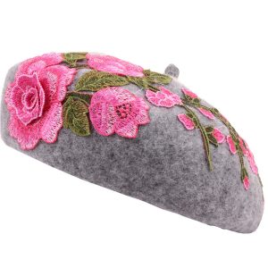 Ethnic Temperament Handmade Sticky Flower Beret