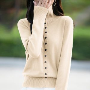 Women's Korean-style Loose Knitted Long Sleeves Sweater Coat