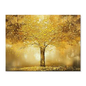 Handmade Oil Painting 2025 New High-end Fortune Tree Floor Painting Living Room Entrance Golden Cash Tree Decorative Painting