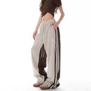 Patchwork Design Trendy Casual High Waist Youth Popularity Boys All-matching Trousers