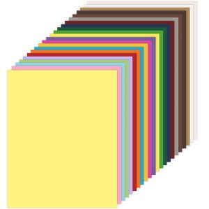 132 Sheets Colored Card Stock A4, 120gsm 22 Colors Copy Printer Paper Color Construction Origami Paper Bulk For School Office Printing Back To School Supplies 8.5x11 Clearance